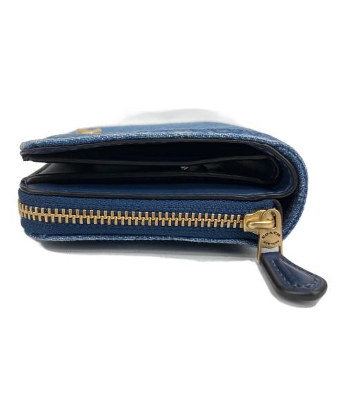 COACH（コーチ）COACH (コーチ) 2つ折り財布 エッセンシャルビルフォード ブルーの古着・服飾アイテム