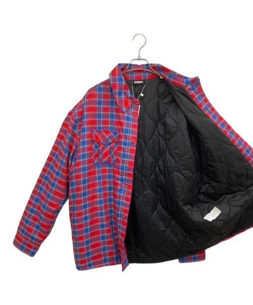 NERDY（ノルディ）NERDY (ノルディ) シャツジャケット レッド×ブルー サイズ:Lの古着・服飾アイテム