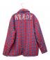 NERDY (ノルディ) シャツジャケット レッド×ブルー サイズ:L：8000円