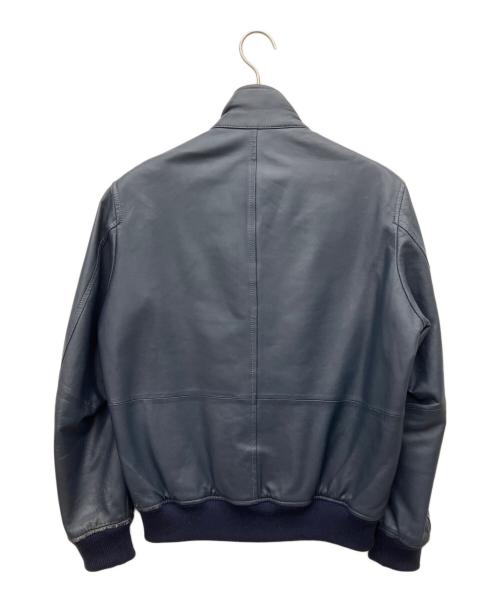 J.PRESS（ジェイプレス）J.PRESS (ジェイプレス) レザージャケット ネイビー サイズ:Mの古着・服飾アイテム