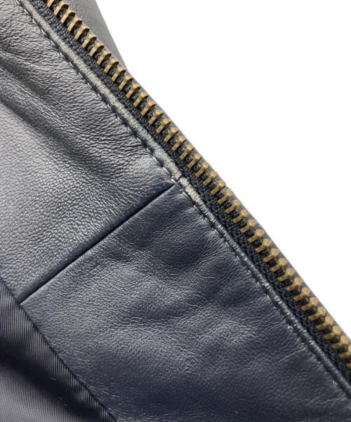 J.PRESS（ジェイプレス）J.PRESS (ジェイプレス) レザージャケット ネイビー サイズ:Mの古着・服飾アイテム