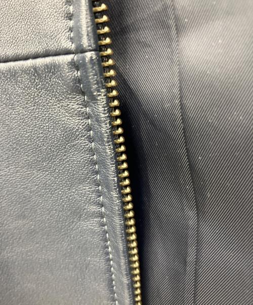 J.PRESS（ジェイプレス）J.PRESS (ジェイプレス) レザージャケット ネイビー サイズ:Mの古着・服飾アイテム