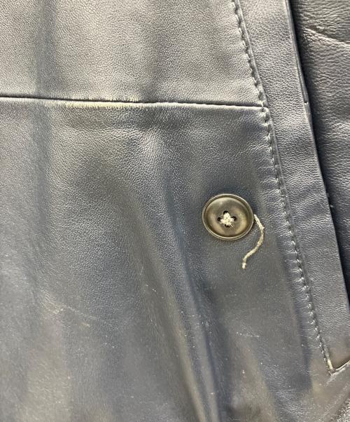 J.PRESS（ジェイプレス）J.PRESS (ジェイプレス) レザージャケット ネイビー サイズ:Mの古着・服飾アイテム