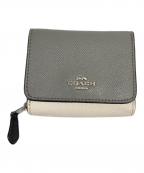 COACHコーチ）の古着「3つ折り財布」｜ブラック×グレー×ベージュ