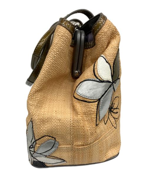 COACH（コーチ）COACH (コーチ) ストローバッグ ベージュの古着・服飾アイテム