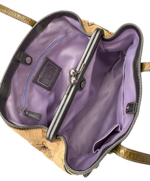COACH（コーチ）COACH (コーチ) ストローバッグ ベージュの古着・服飾アイテム