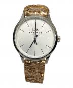 COACHコーチ）の古着「リストウォッチ クォーツ ラメゴールド」