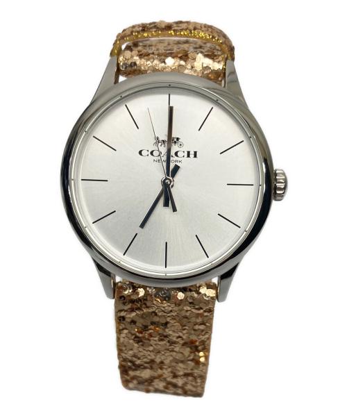 COACH（コーチ）COACH (コーチ) リストウォッチ クォーツ ラメゴールドの古着・服飾アイテム