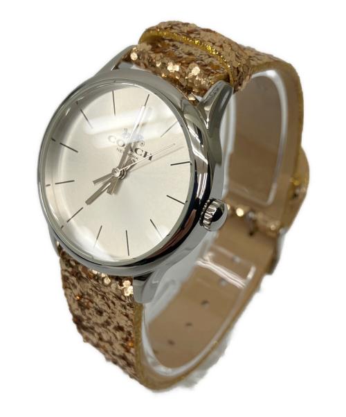 COACH（コーチ）COACH (コーチ) リストウォッチ クォーツ ラメゴールドの古着・服飾アイテム