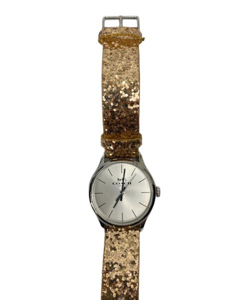 COACH（コーチ）COACH (コーチ) リストウォッチ クォーツ ラメゴールドの古着・服飾アイテム