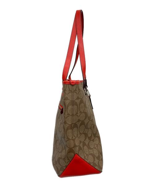 COACH（コーチ）COACH (コーチ) トートバッグ ベージュ×オレンジの古着・服飾アイテム