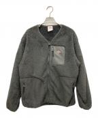 DANTONダントン）の古着「ハイパイルフリース Vネックジップジャケット」｜グレー
