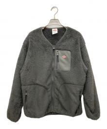 DANTON（ダントン）の古着「ハイパイルフリース Vネックジップジャケット」｜グレー