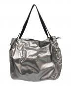 jack gommeジャックゴム）の古着「ポーチ付きトートバッグ」｜シルバー色