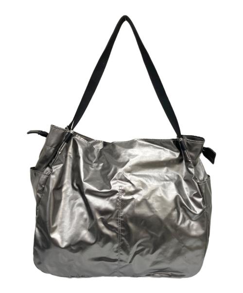 jack gomme（ジャックゴム）jack gomme (ジャックゴム) ポーチ付きトートバッグ シルバー色の古着・服飾アイテム