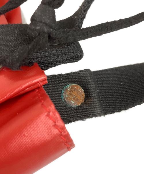 jack gomme（ジャックゴム）jack gomme (ジャックゴム) ポーチ付きハンドバッグ レッドの古着・服飾アイテム