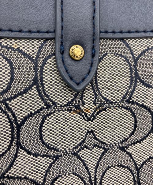 COACH（コーチ）COACH (コーチ) 2WAYバッグ ベージュ×ネイビーの古着・服飾アイテム