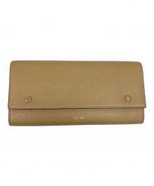 CELINE（セリーヌ）の古着「長財布 ラージフラップマルチファンクション」｜ベージュ