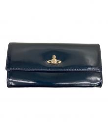 Vivienne Westwood（ヴィヴィアンウエストウッド）の古着「エナメル長財布」｜ネイビー