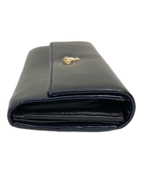 Vivienne Westwood（ヴィヴィアンウエストウッド）Vivienne Westwood (ヴィヴィアンウエストウッド) エナメル長財布 ネイビーの古着・服飾アイテム
