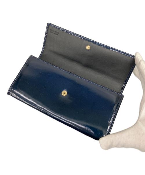 Vivienne Westwood（ヴィヴィアンウエストウッド）Vivienne Westwood (ヴィヴィアンウエストウッド) エナメル長財布 ネイビーの古着・服飾アイテム