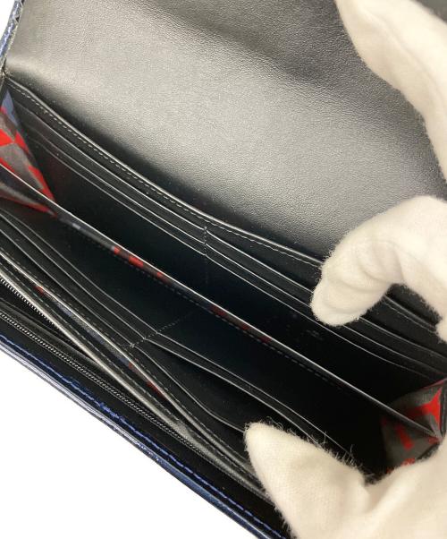 Vivienne Westwood（ヴィヴィアンウエストウッド）Vivienne Westwood (ヴィヴィアンウエストウッド) エナメル長財布 ネイビーの古着・服飾アイテム