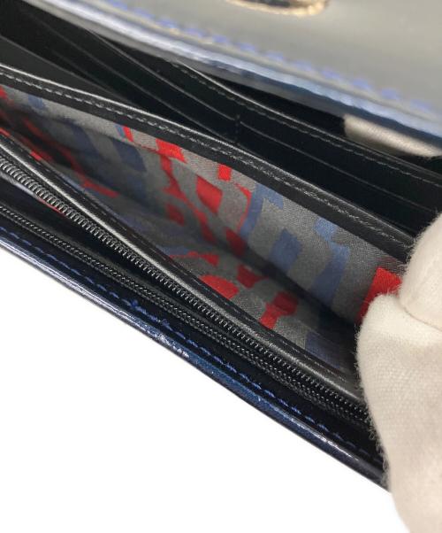 Vivienne Westwood（ヴィヴィアンウエストウッド）Vivienne Westwood (ヴィヴィアンウエストウッド) エナメル長財布 ネイビーの古着・服飾アイテム