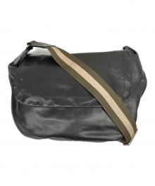 BALLY（バリー）の古着「フラップショルダーバッグ」｜ブラック