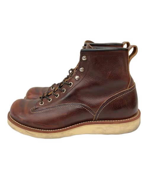 RED WING（レッドウィング）RED WING (レッドウィング) ラインマンブーツ ブラウン サイズ:25.5の古着・服飾アイテム