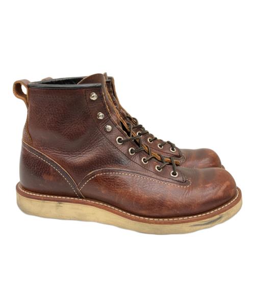 RED WING（レッドウィング）RED WING (レッドウィング) ラインマンブーツ ブラウン サイズ:25.5の古着・服飾アイテム