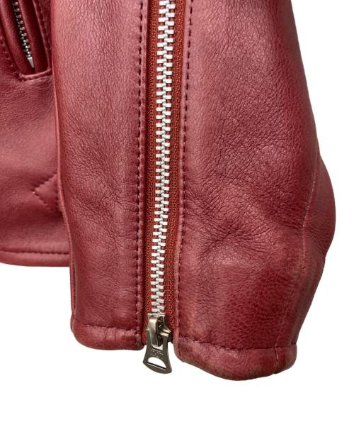 Schott（ショット）Schott (ショット) シングルライダースジャケット ワインレッド サイズ:Lの古着・服飾アイテム