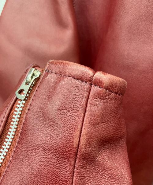 Schott（ショット）Schott (ショット) シングルライダースジャケット ワインレッド サイズ:Lの古着・服飾アイテム