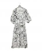 marimekkoマリメッコ）の古着「半袖ワンピース」｜ホワイト×ブラック