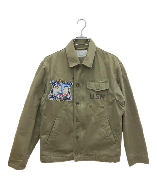 TOYS MCCOY（トイズマッコイ）TOYS McCOY (トイズマッコイ) TM&WarnerBros (ワーナー・ブラザース) ミリタリージャケット ロードランナー カーキ サイズ:Sの古着・服飾アイテム