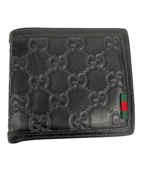 GUCCI（グッチ）GUCCI (グッチ) 2つ折り財布 ブラックの古着・服飾アイテム