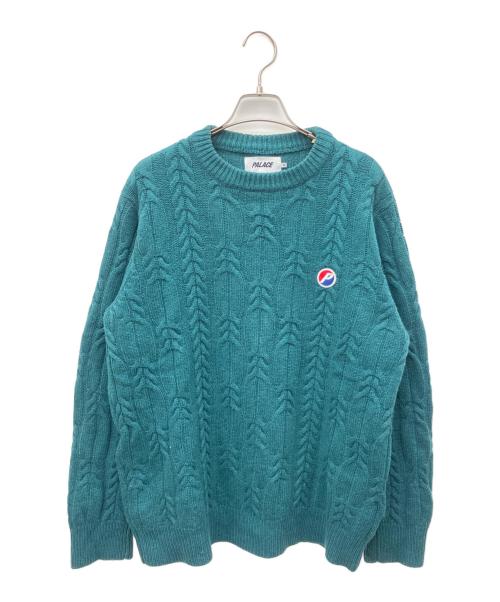 PALACE（パレス）PALACE (パレス) 厚手ニット CABLE KNIT グリーン サイズ:Mの古着・服飾アイテム
