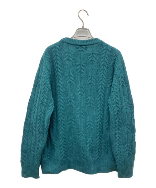 PALACE（パレス）PALACE (パレス) 厚手ニット CABLE KNIT グリーン サイズ:Mの古着・服飾アイテム