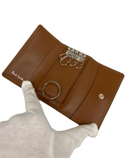 PAUL SMITH（ポールスミス）Paul Smith (ポールスミス) ダブルステッチキーケース ブラウンの古着・服飾アイテム