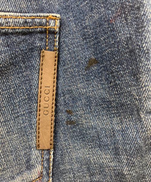 GUCCI（グッチ）GUCCI (グッチ) リペア加工デニムパンツ ブルー サイズ:54の古着・服飾アイテム