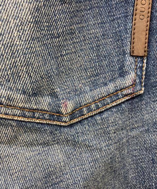 GUCCI（グッチ）GUCCI (グッチ) リペア加工デニムパンツ ブルー サイズ:54の古着・服飾アイテム