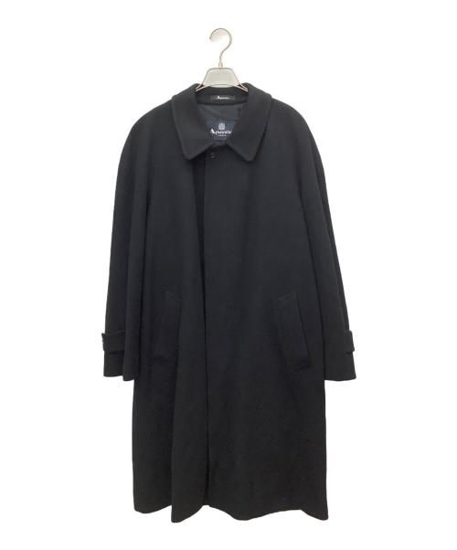 Aquascutum（アクアスキュータム）Aquascutum (アクアスキュータム) カシミヤコート ブラック サイズ:2Lの古着・服飾アイテム