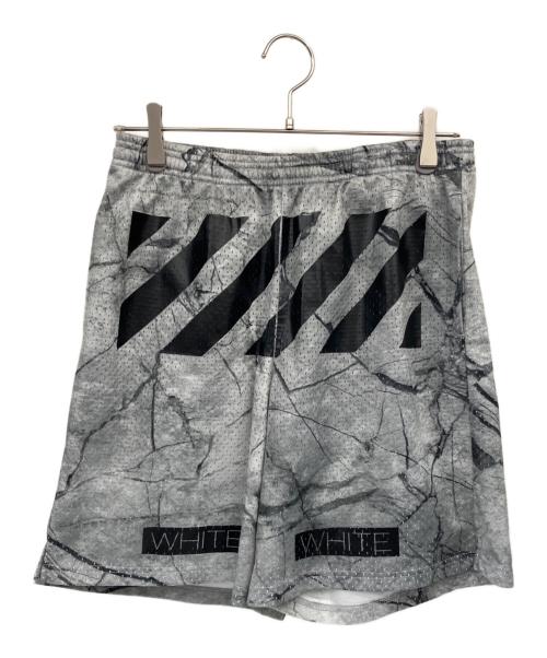 OFFWHITE（オフホワイト）OFFWHITE (オフホワイト) MARBLE MESH SHORTS グレー サイズ:Mの古着・服飾アイテム