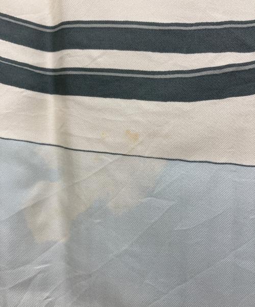 HERMES（エルメス）HERMES (エルメス) スカーフ ブリッド・ドゥ・ガラ ブルー×アイボリーの古着・服飾アイテム
