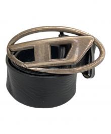 DIESEL（ディーゼル）の古着「ロゴバックルレザーベルト」｜ダークブラウン