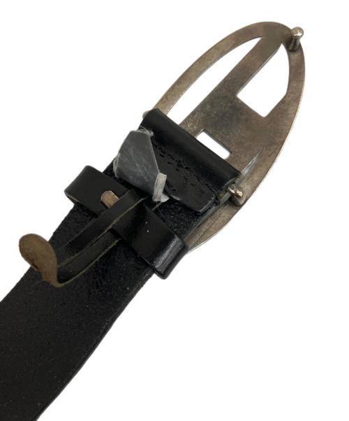 DIESEL（ディーゼル）DIESEL (ディーゼル) ロゴバックルレザーベルト ダークブラウンの古着・服飾アイテム