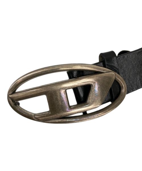 DIESEL（ディーゼル）DIESEL (ディーゼル) ロゴバックルレザーベルト ダークブラウンの古着・服飾アイテム