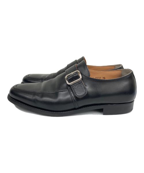 SCOTCH GRAIN（スコッチグレイン）SCOTCH GRAIN (スコッチグレイン) モンクストラップシューズ ブラック サイズ:26の古着・服飾アイテム