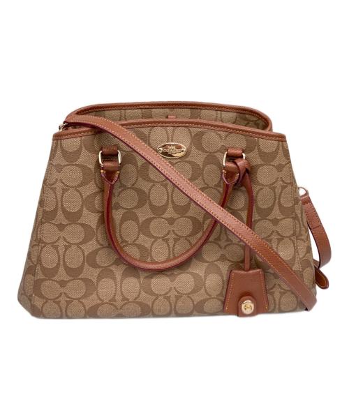COACH（コーチ）COACH (コーチ) シグネチャー 2WAYハンドバッグ ブラウンの古着・服飾アイテム