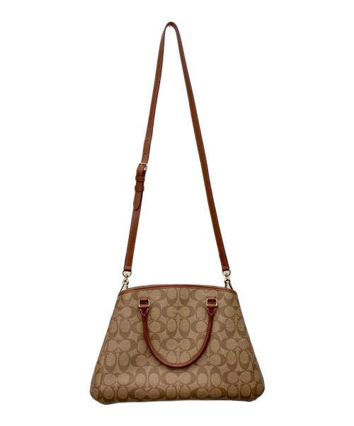 COACH（コーチ）COACH (コーチ) シグネチャー 2WAYハンドバッグ ブラウンの古着・服飾アイテム