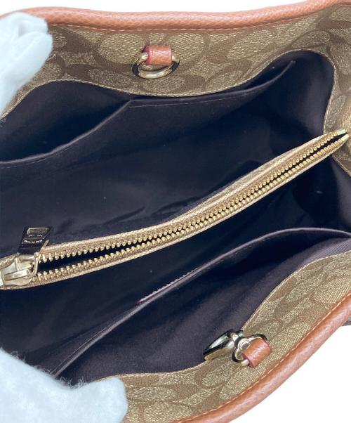 COACH（コーチ）COACH (コーチ) シグネチャー 2WAYハンドバッグ ブラウンの古着・服飾アイテム